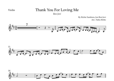 Thank You For Loving Me (arr. Fabio Britto)