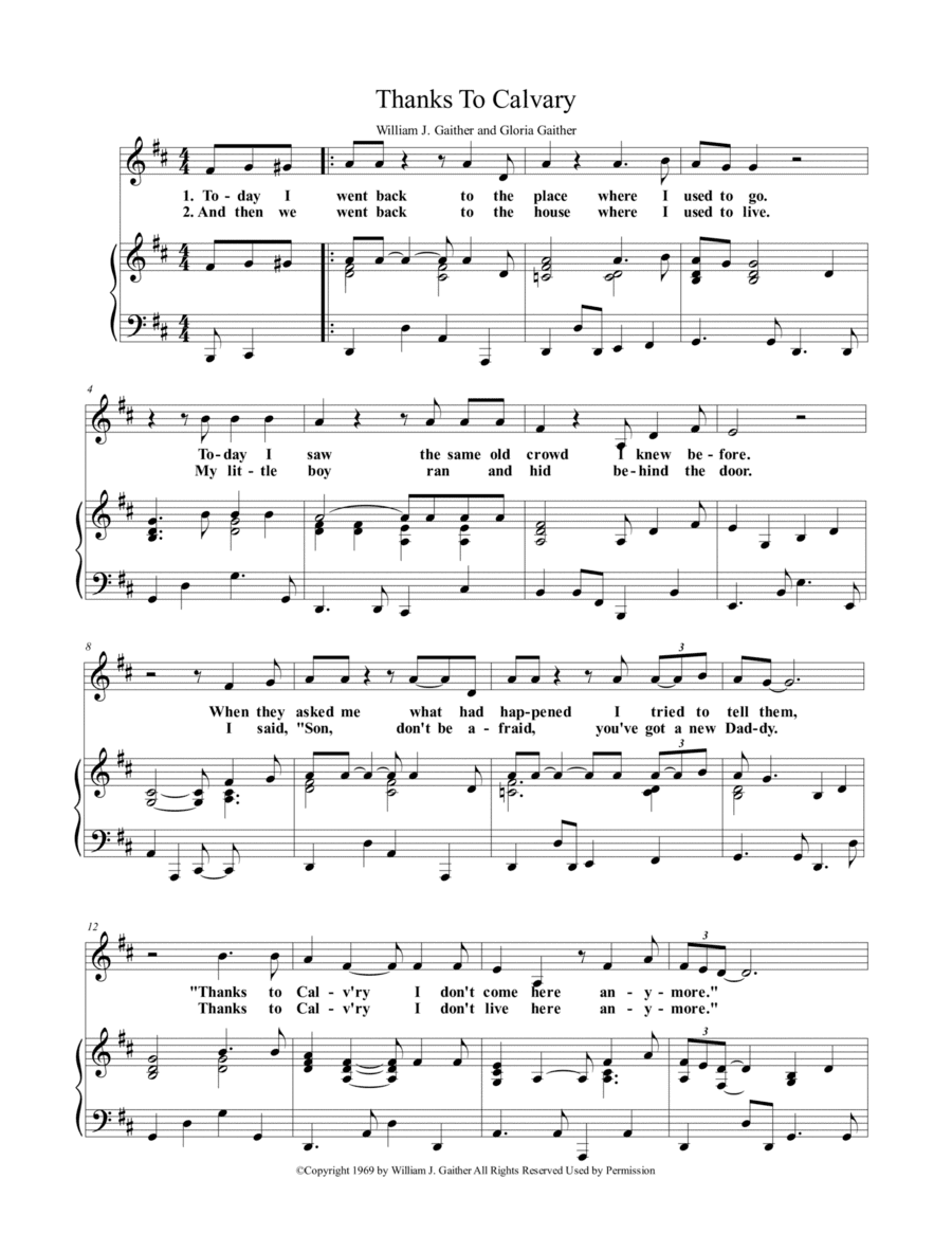 Thanks To Calvary (arr. David Bruce Murray)