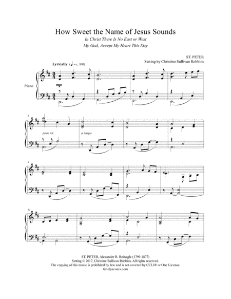 How Sweet the Name of Jesus Sounds (arr. Christine Sullivan Robbins)