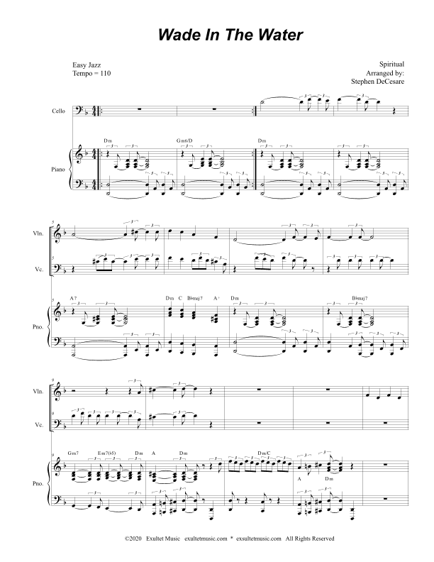 Wade In The Water (Duet for Violin and Cello) (arr. Stephen DeCesare)