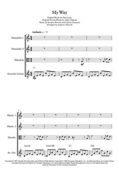 My Way (arr. Augusto Mazzoli)