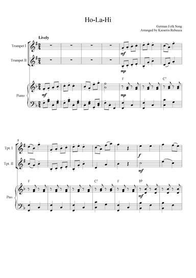 Ho-La-Hi (arr. Kaiserin Rebecca)