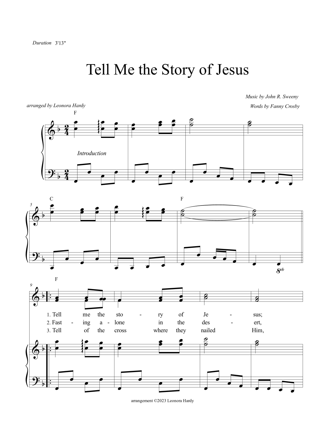 Tell Me the Story of Jesus (Bluegrass Choral) (arr. Leonora Hardy)