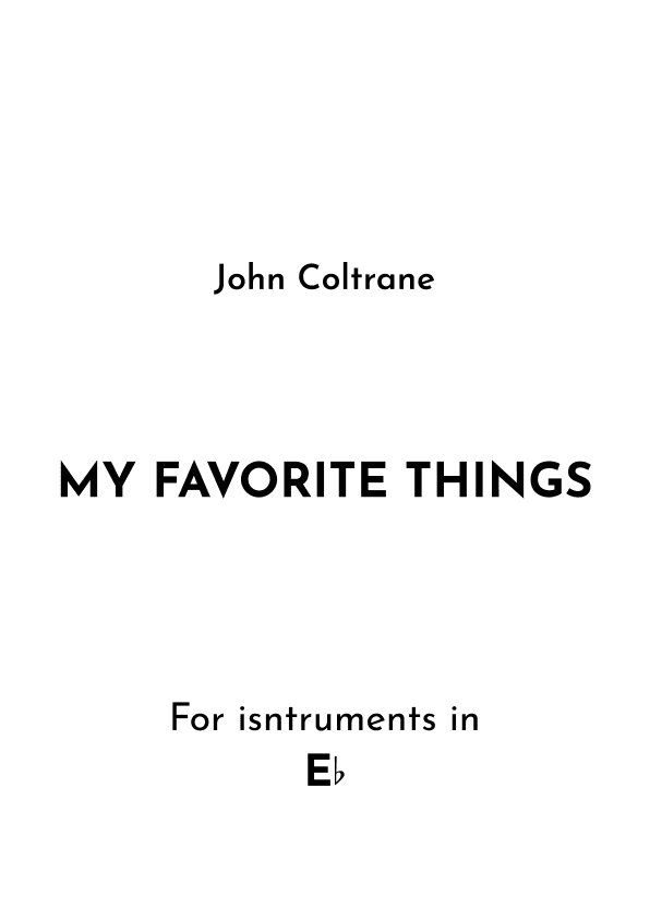My Favorite Things (arr. Jireh J.)