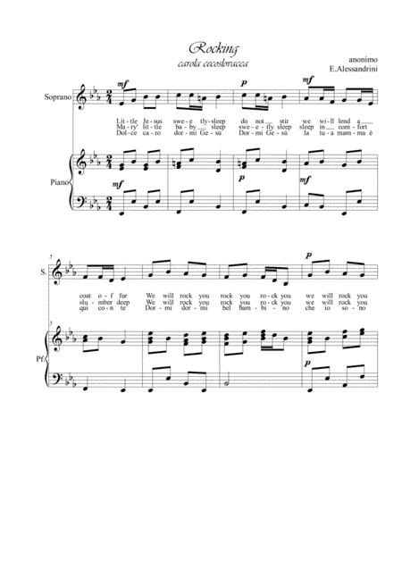 Rocking Voce e piano (arr. Ester Alessandrini)