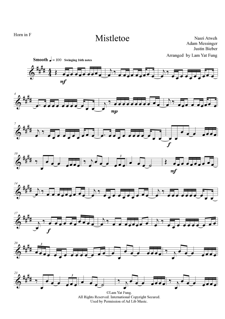 Mistletoe (arr. Lam Yat Fung)