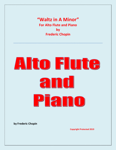 Waltz in A Minor - Alto Flute and Piano - Chamber music (arr. Raymond Fenech)