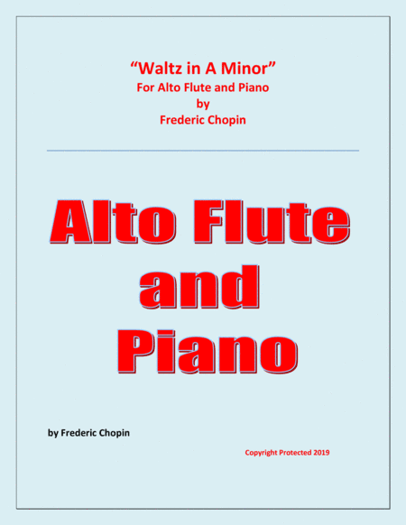 Waltz in A Minor - Alto Flute and Piano - Chamber music (arr. Raymond Fenech)