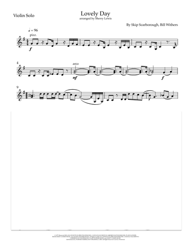 Lovely Day (arr. Sherry Lewis)