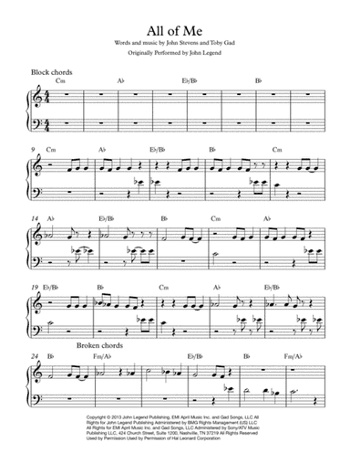 All Of Me (arr. Michela Byrne)