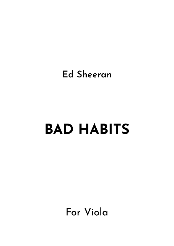 Bad Habits (arr. Jireh J.)