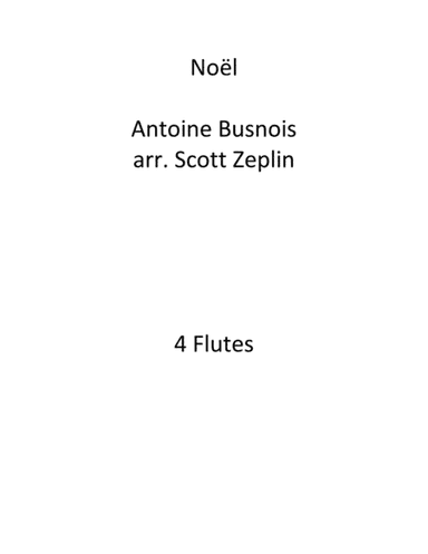 Noël (arr. Scott Zeplin)