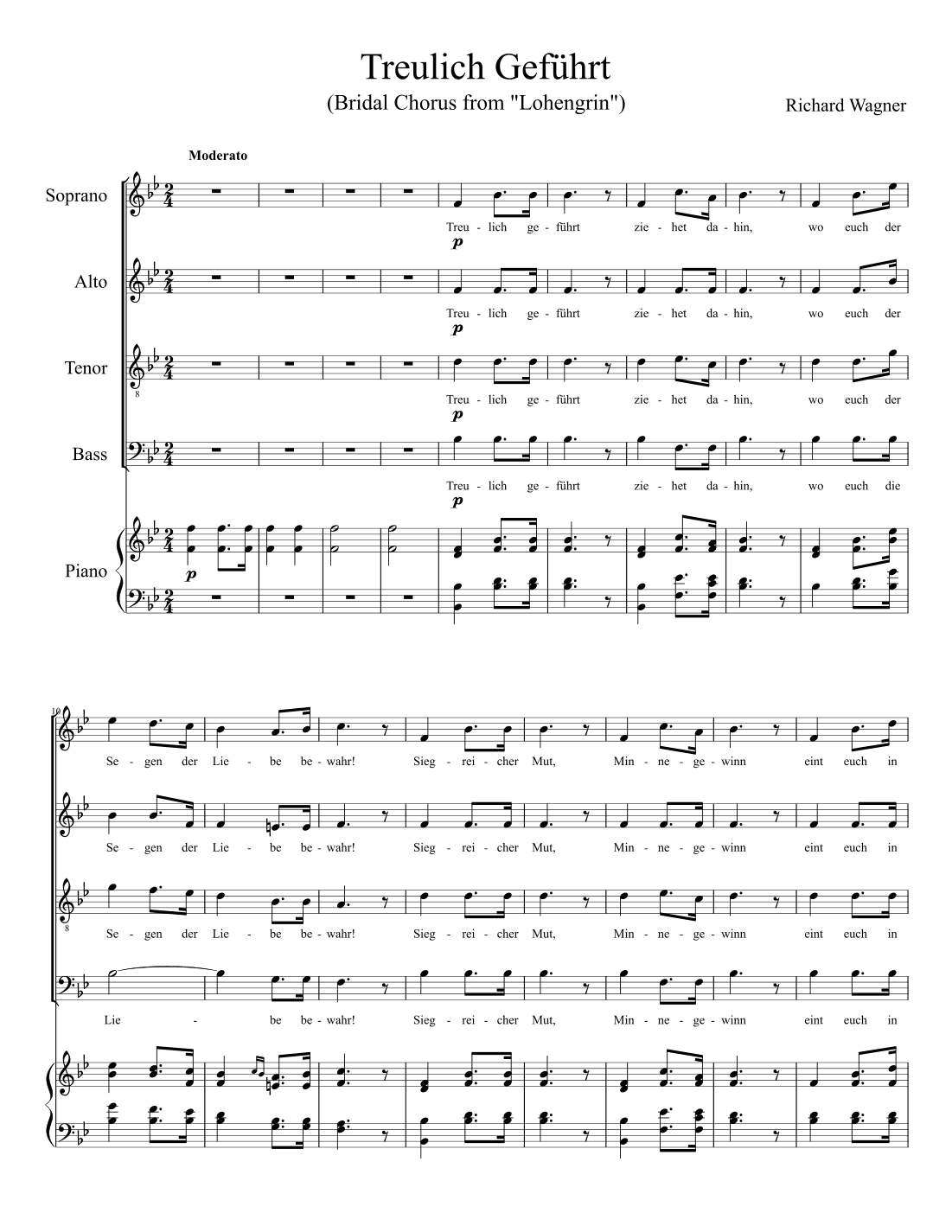 Bridal Chorus (Wedding March) (arr. Lam)