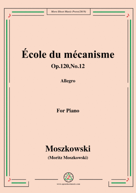 Duvernoy-École du mécanisme,Op.120,No.12,for Piano (arr. MSM)