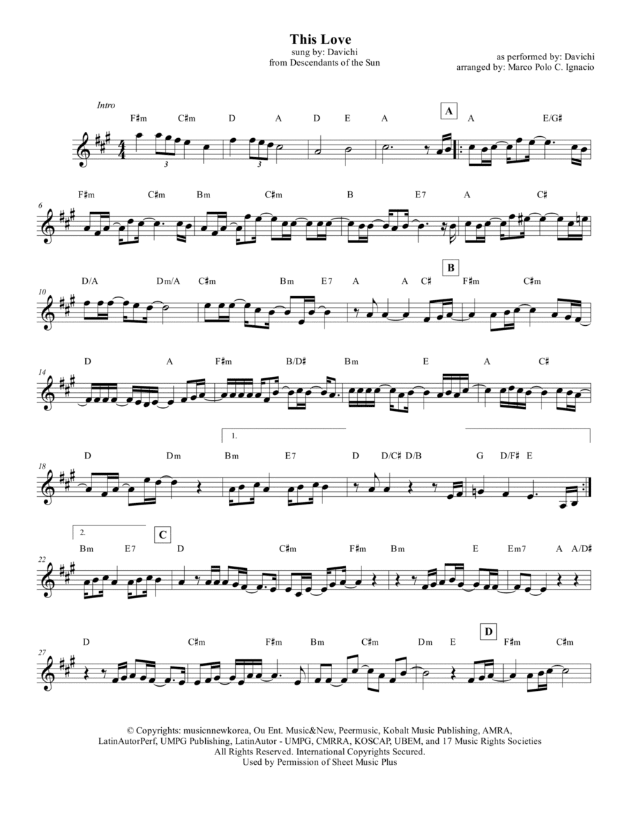 This Love (arr. Marco Polo C. Ignacio)