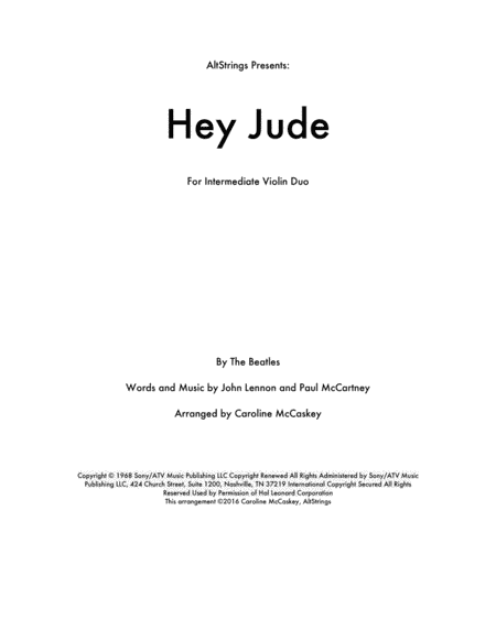 Hey Jude (arr. Caroline McCaskey)