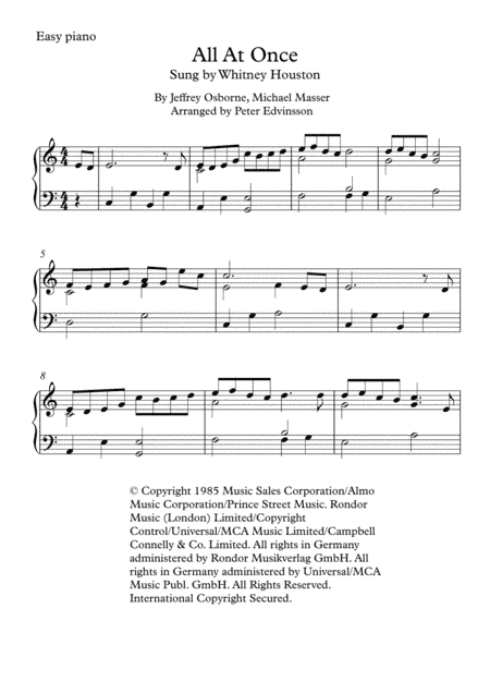 All At Once (arr. Peter Edvinsson)