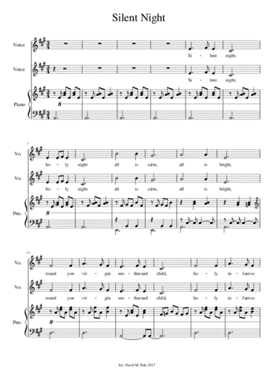 Silent Night (arr. David M. Hale)