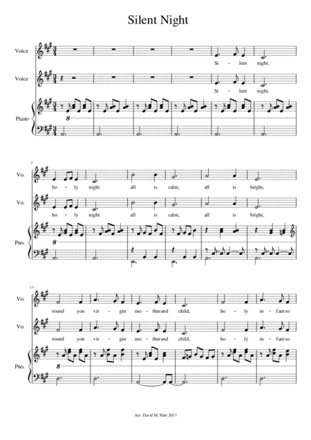 Silent Night (arr. David M. Hale)