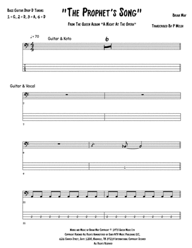 The Prophet's Song (arr. Accubass)