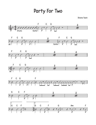 Party For Two (arr. David M Fagnant)