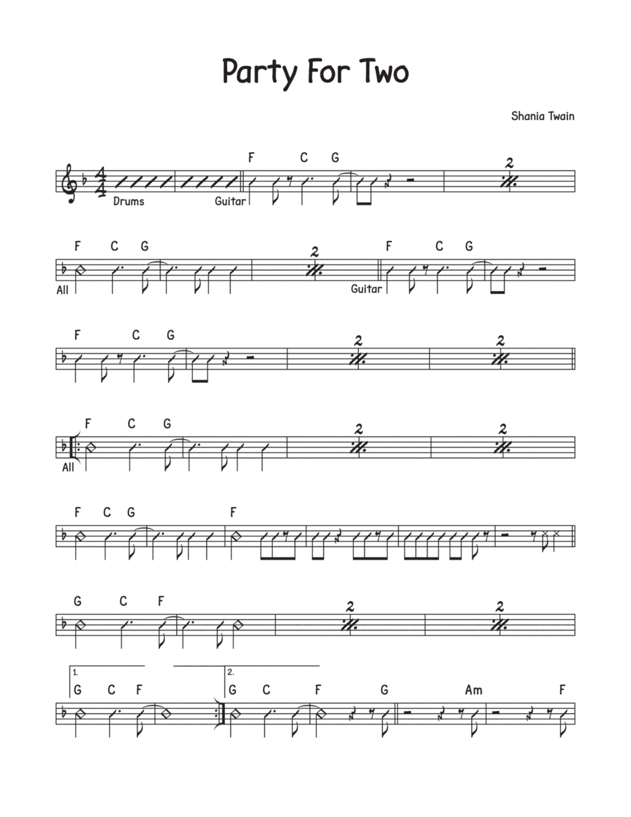 Party For Two (arr. David M Fagnant)
