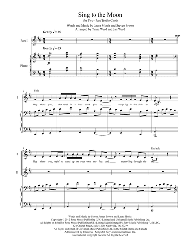 Sing To The Moon (arr. Tanna Ward and Jan Ward)