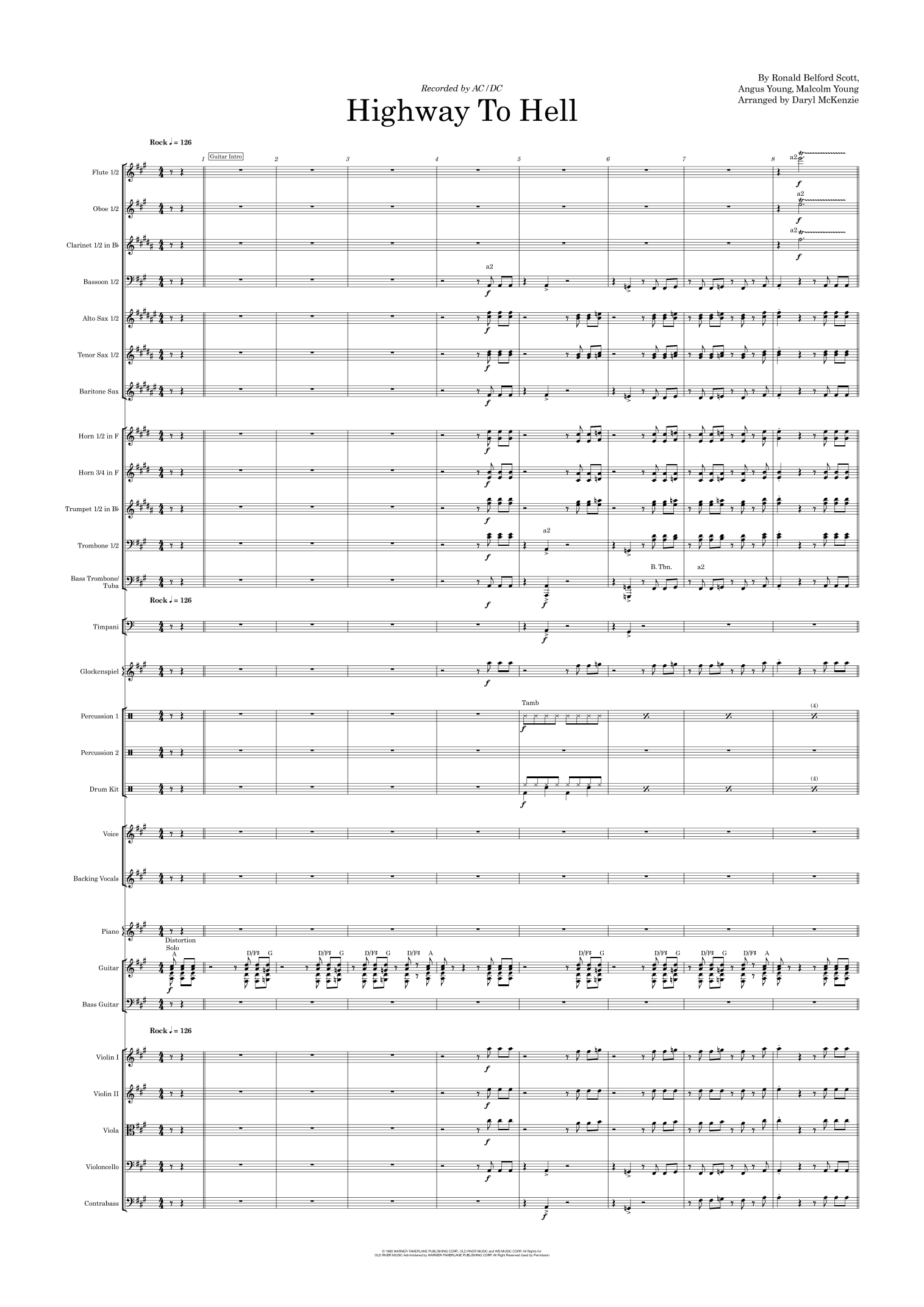 Highway To Hell (arr. Daryl McKenzie)