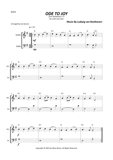 Ode To Joy (arr. Joe Securis)