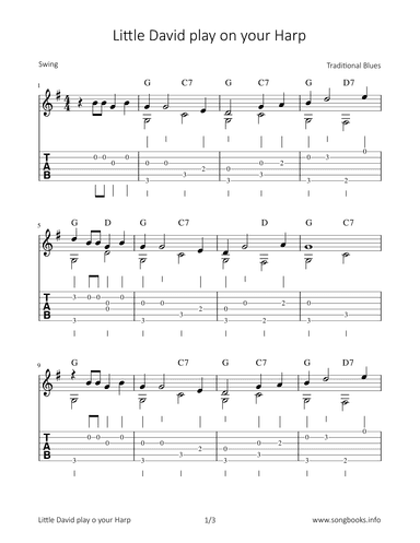 Little David play on your Harp (arr. Bettina Schipp)