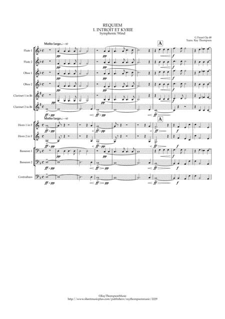 Fauré: Requiem Op.48 (Complete) - symphonic wind/bass (arr. Ray Thompson)