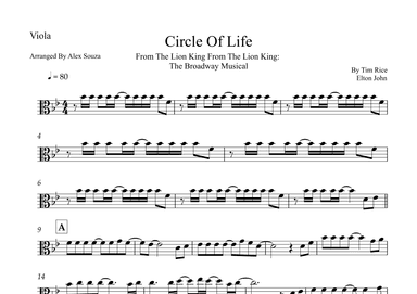 Circle Of Life (arr. Alex Souza)