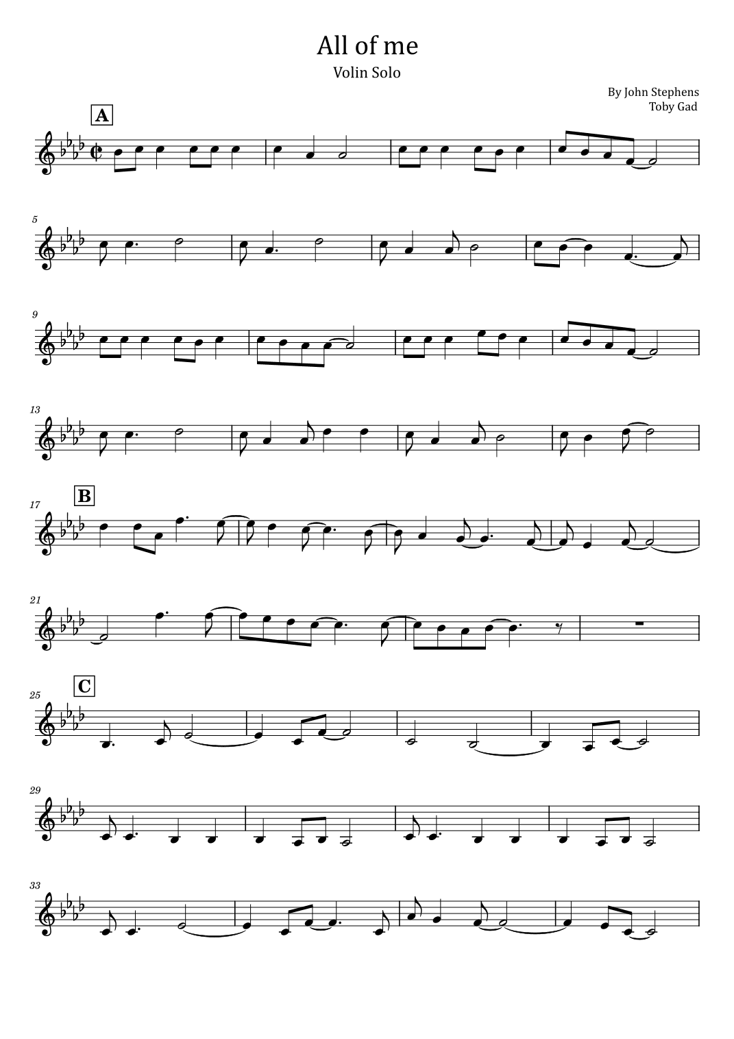 All Of Me (arr. poon)