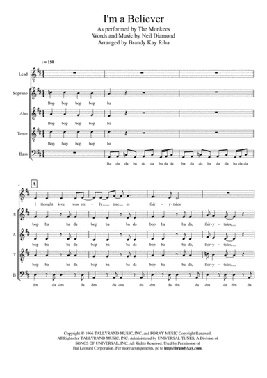 I'm A Believer (arr. BK Riha / Brandy Kay Riha)