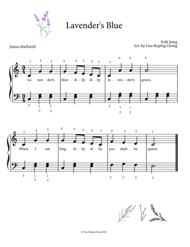 Lavender's Blue (Beginner to Level 1) (arr. Lisa Ruping Cheng)