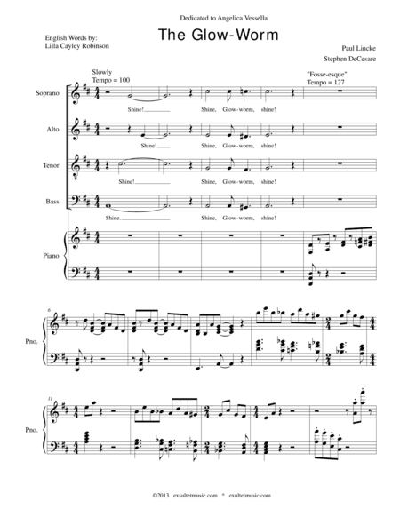 Glow Worm (Soprano Solo with SATB) (arr. Stephen DeCesare)