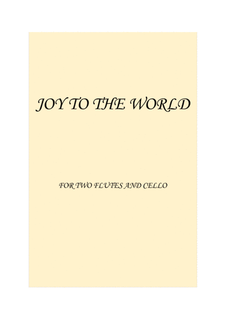 Joy to the World EASY TRIO (arr. Ludovica Lanaro)