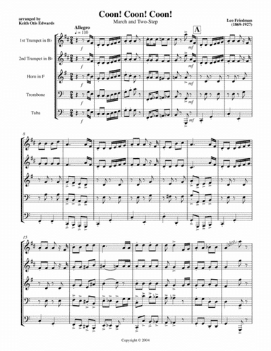 Coon! Coon! Coon! (arr. Leo Friedman; brass arrangement by Keith Otis Edwards)