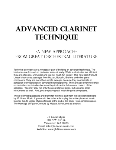 Advanced Clarinet Technique (arr. John Gibson)