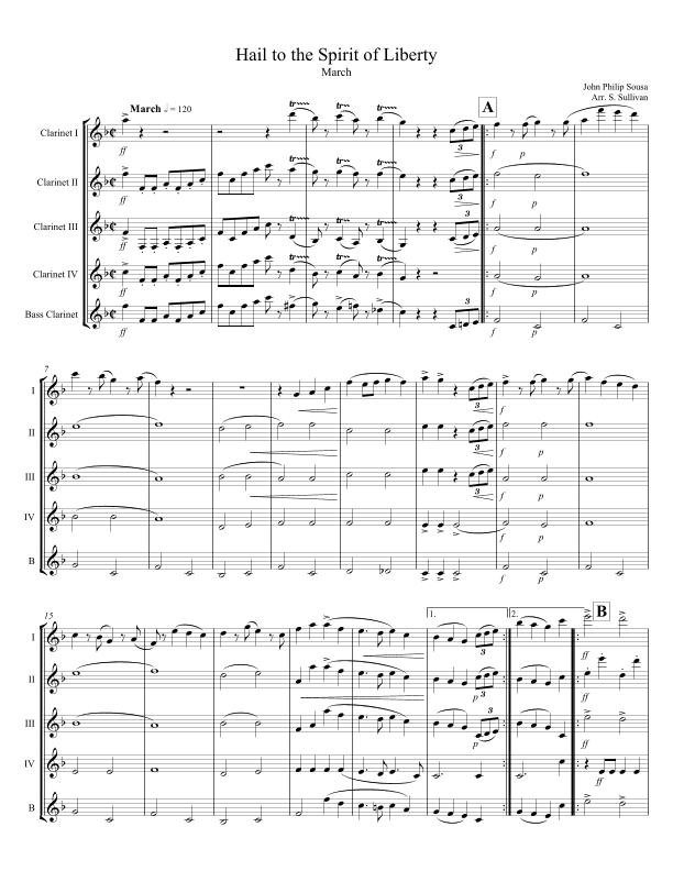 Hail to the Spirit of Liberty (arr. Sean Sullivan)