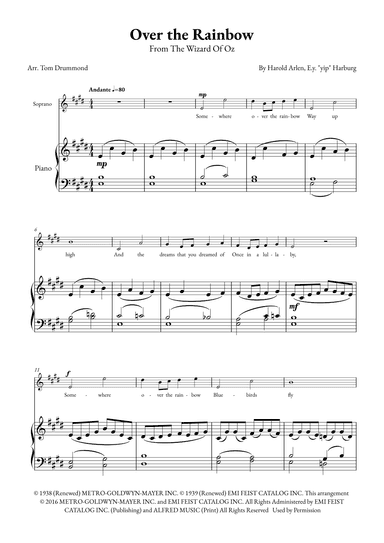 Over The Rainbow (arr. Tom Drummond)