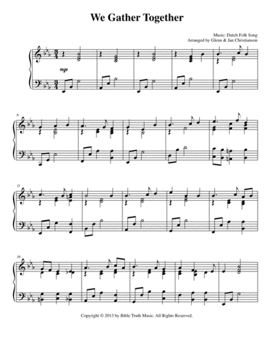 We Gather Together (arr. Glenn & Jan Christianson)