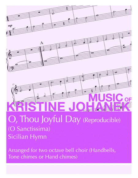 O, Thou Joyful Day  (O Sanctissima) (Reproducible) (arr. Kristine Johanek)