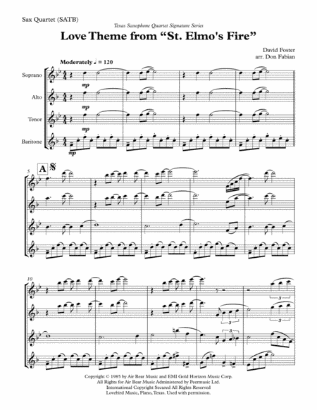 Love Theme From "st. Elmo's Fire" (arr. Don Fabian, David Lovrien)