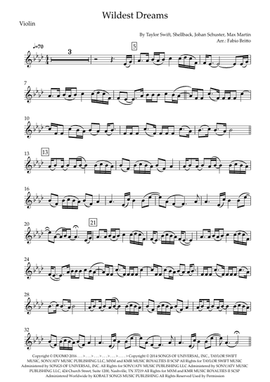 Wildest Dreams (arr. Fabio Britto)