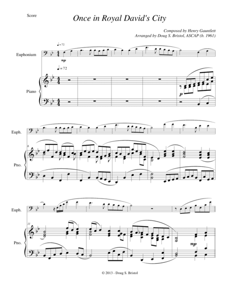 Once In Royal David's City (arr. Doug S. Bristol)