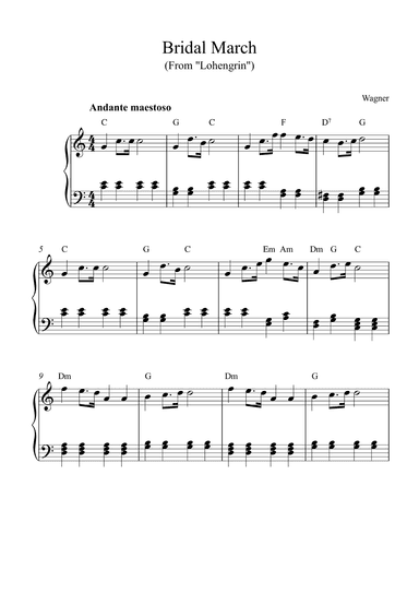 Bridal March (from "Lohengrin") (arr. Kaiserin Rebecca)