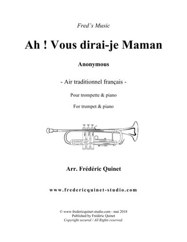 Ah! vous dirai-je Maman for trumpet & piano (arr. Frederic Quinet)