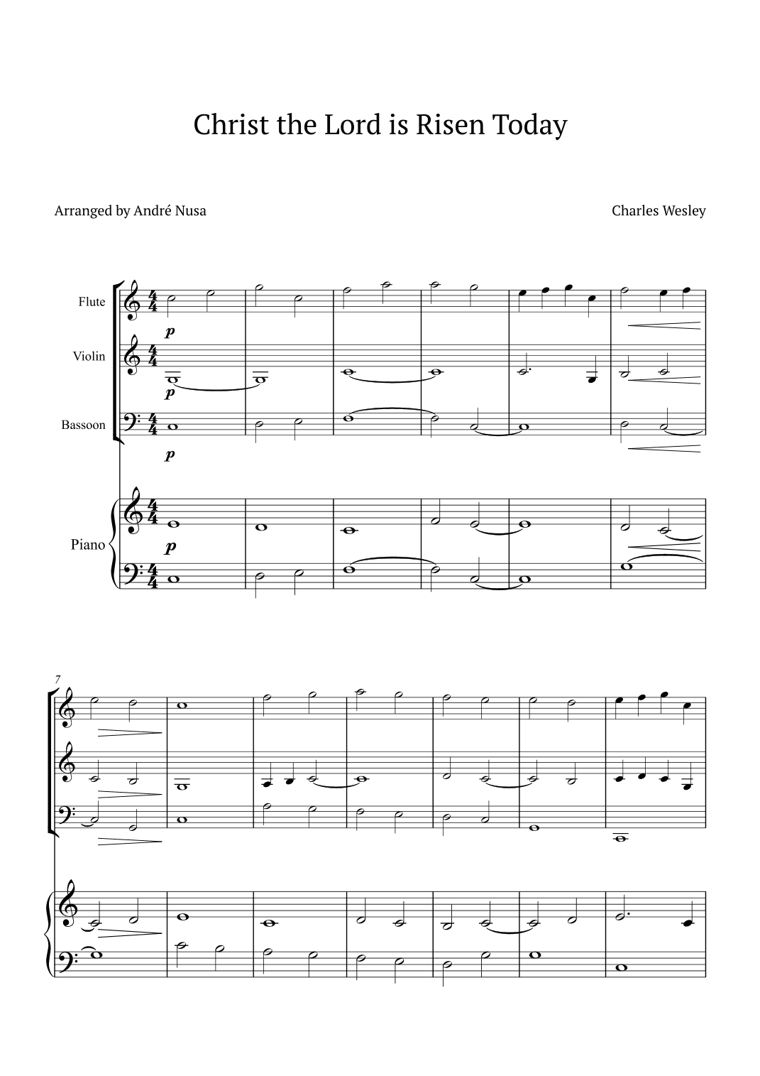 Christ the Lord is Risen Today (arr. André Nusa)