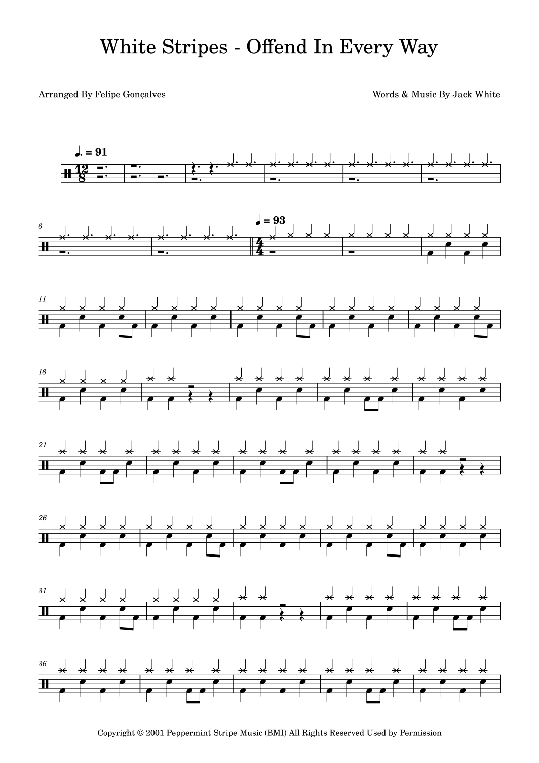 Offend In Every Way (arr. Felipe Gonçalves)